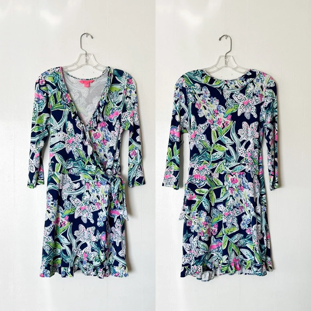 Lilly Pulitzer Jessalynne Wrap Romper Dress in Sway This Way - Picture 5 of 12